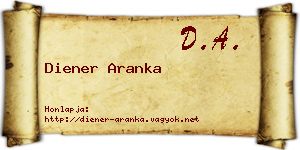 Diener Aranka névjegykártya