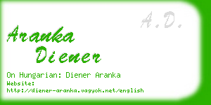 aranka diener business card